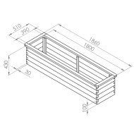 Zest narrow sleeper raised bed dimensions