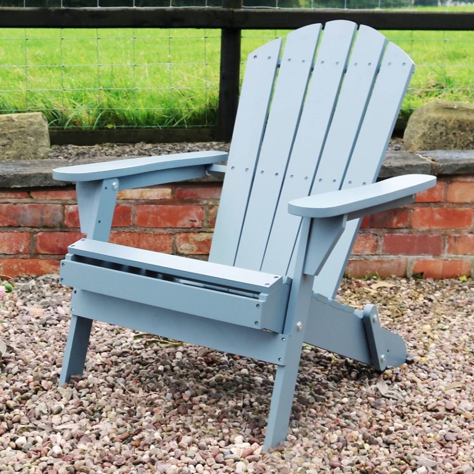 Zest Jasmine Folding Chair In Light Grey Garden Chair