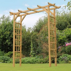 Zest twilight arch 2m wide shown here in a garden