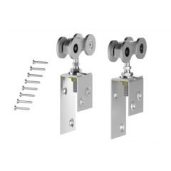 These 4 wheel hangers come in timber doors and are suitable for Coburn's 216 Series sliding door track.