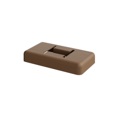 DuraPost Cover Plate For Classic Post Bolt Down Sepia Brown