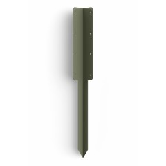 FENCEMATE® Double sleeper pin corner bracket in Olive Grey, 750mm x 2mm