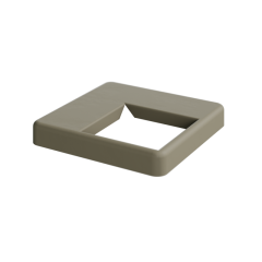 Birkdale DuraPost cover plate for corner post bolt down in Olive Grey colour