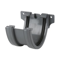 BR074G Brett Martin union bracket for 115mm deep flow gutter, in grey