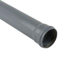 BS413 2.5m 110mm Downpipe comes with single socket in grey