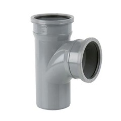 BS417 Brett Martin double socket branch in grey for use with 110mm plastic guttering