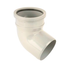 Brett Martin BS421W 112.5° single socket downpipe bend in white