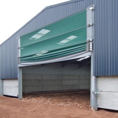 Galebreaker maxidoor shown half open on a shed