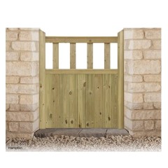 Charltons Hampton Wooden Gate with tongue and groove match boarding with vertical pales, Shown here without metal work