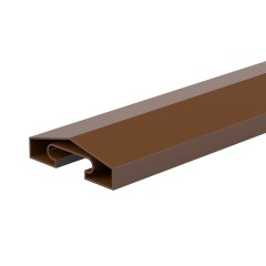 DuraPost Capping rail with a Sepia Brown powder coated finish