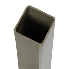 DuraPost corner/gate post shown in an Olive grey powder coated finish