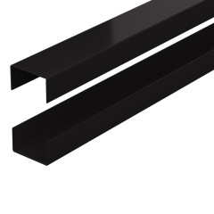 DuraPost Urban Black rails for composite fence panels