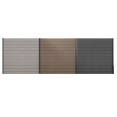 DuraPost Vista Panels shown in Graphite colour, with Anthracite Rails