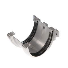 Union bracket for deep style plastic guttering