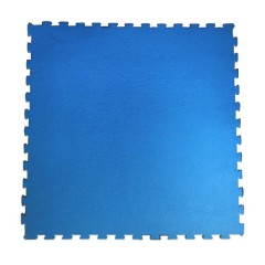 Interlocking parlour mat shown in blue