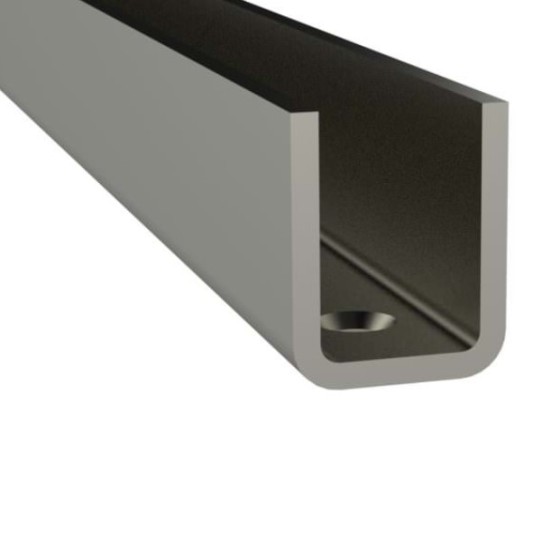 This image is the 45-1 coburn steel galvanised bottom channel made for top hung sliding doors