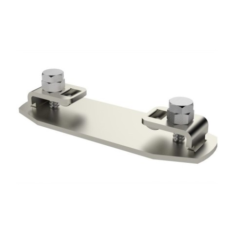 This lock joint plate is designed to be used with Coburn 320 series track and is used for connecting two tracks together