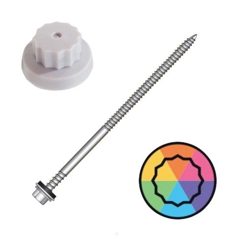 125mm Moulded Head Composite to Timber roofing fixings with 19mm washer