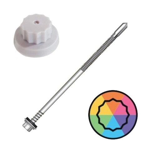 130mm Moulded head composite to heavy steel fixings with a 19mm washer