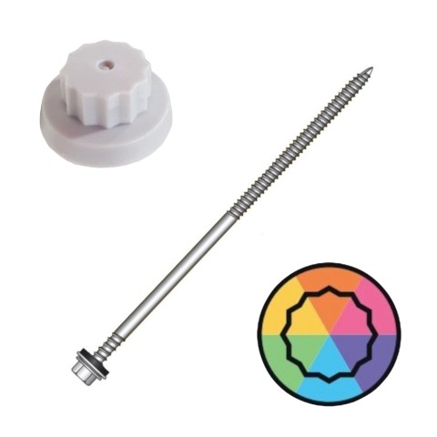 150mm Moulded head composite to timber fixings with 19mm washers