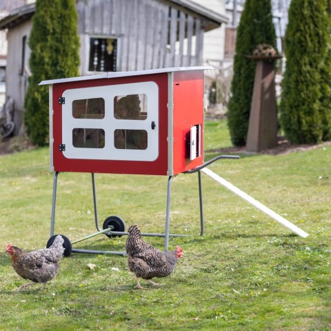 Kerbl mobile wooden chicken coop 