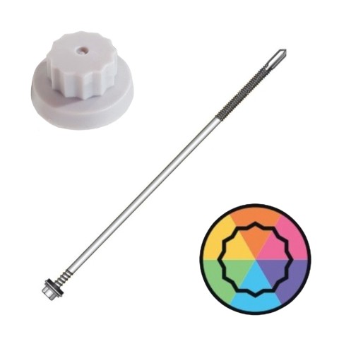 Composite to heavy steel moulded head fixings with a 19mm washer