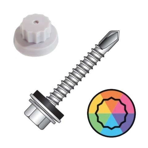 38mm Single skin to light steel moulded head roofing fixing