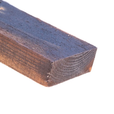 Creosoted wooden rail 4" x 1½"