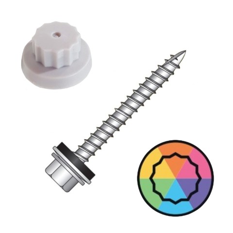 45mm Moulded head single skin to timber fixings with 16mm washer