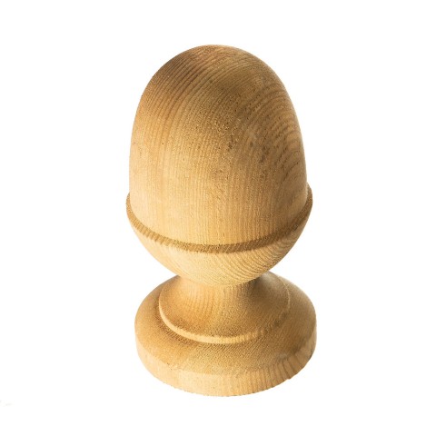 These wood acorn finials can be used to sit atop a finished fence post/stob to give a decorative finish to your fence.