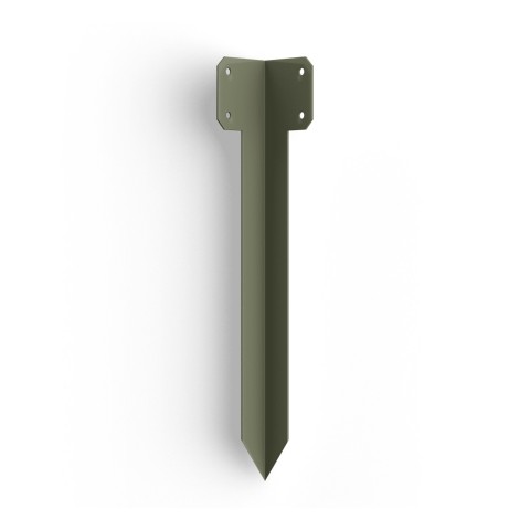 FENCEMATE® Sleeper pin corner bracket Olive Grey 440mm x 2mm