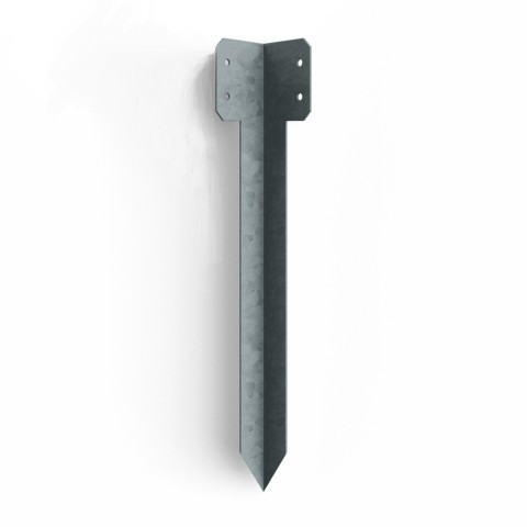 FENCEMATE® Sleeper pin corner bracket galvanised, 440mm x 2mm