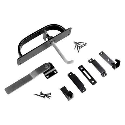 GateMate&reg; advanced hardware heavy duty suffolk latch in black