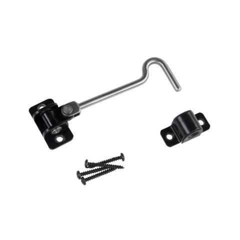  GateMate&reg; advanced hardware black cabin hook for holding wooden gates open