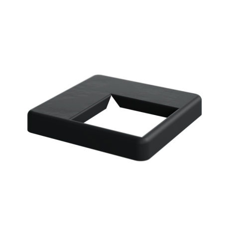 Birkdale DuraPost black cover plate for corner post bolt down