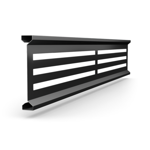 Birkdale DuraPost black slatted trellis, 1.83m in length