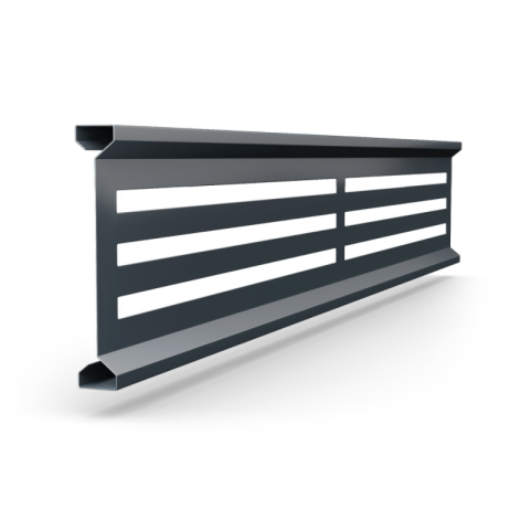 DuraPost Anthracite Grey slatted trellis, 1.83m in length