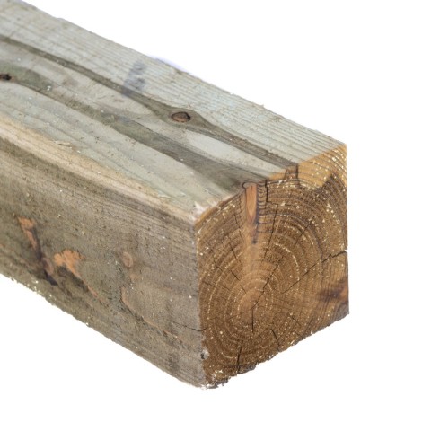 Wooden blunt square post