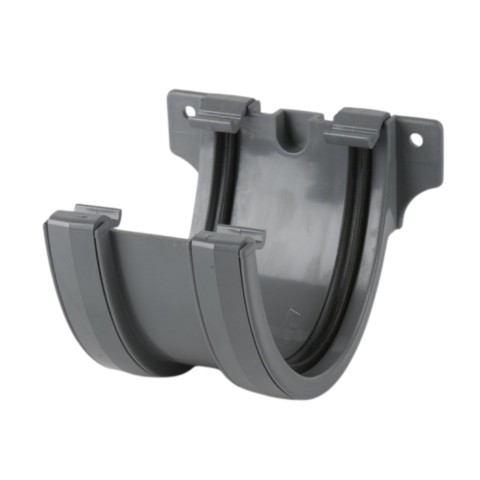BR074G Brett Martin union bracket for 115mm deep flow gutter, in grey
