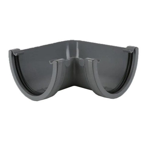 Brett Martin BR078G 90° gutter bend for 115mm deep flow, in grey