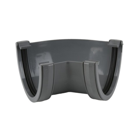 Brett Martin BR079G 135° gutter bend for 115mm deep flow, in grey