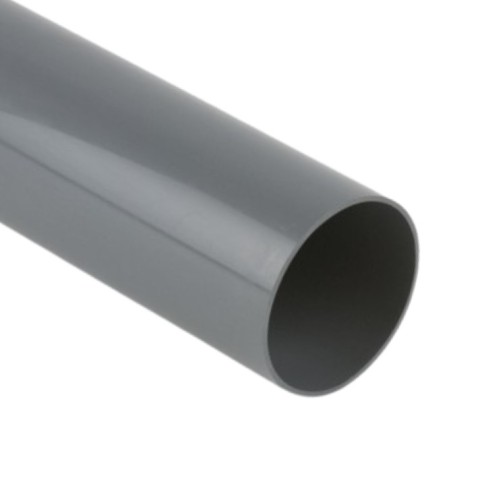 Brett Martin BS404 grey 110mm Plain Ended Downpipe 4m in length