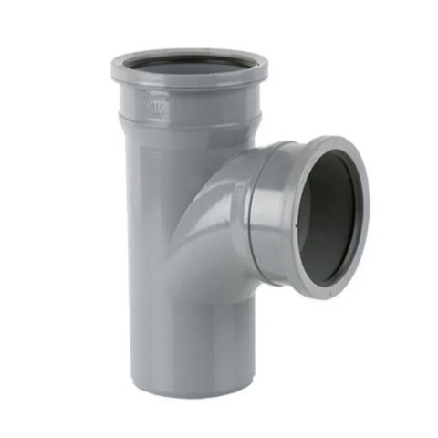 BS417 Brett Martin double socket branch in grey for use with 110mm plastic guttering