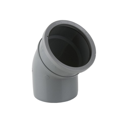 Brett Martin BS422 135° single socket downpipe bend in grey