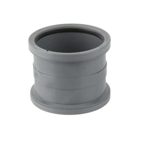 Brett Martin BS478 110mm Double socket slip coupler in grey