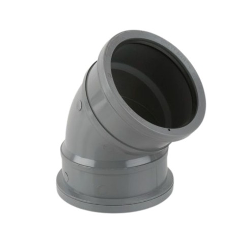 Brett Martin BS482 110mm Double Socket 135° downpipe bend in grey