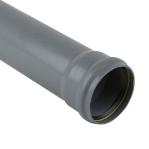 Brett Martin BR624G 160mm downpipe with single socket, in grey, 4 meters in length