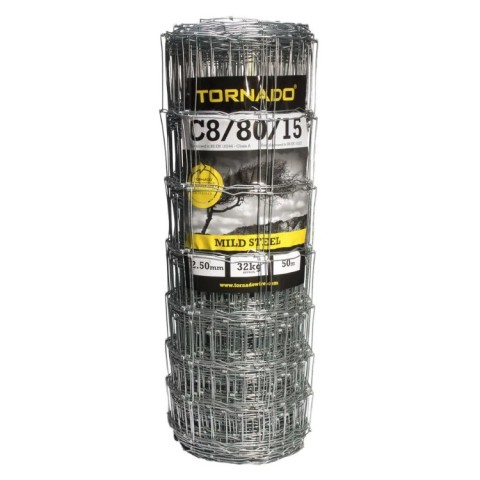 Tornado C8/80/15 Hinge Joint Mild Steel Livestock Net 50m