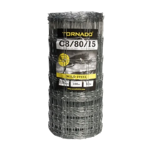 Tornado C8/80/15 Hinge Joint Mild Steel Livestock Net 100m