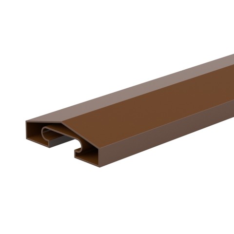 DuraPost 2.45m capping rail with a Sepia Brown powder coating